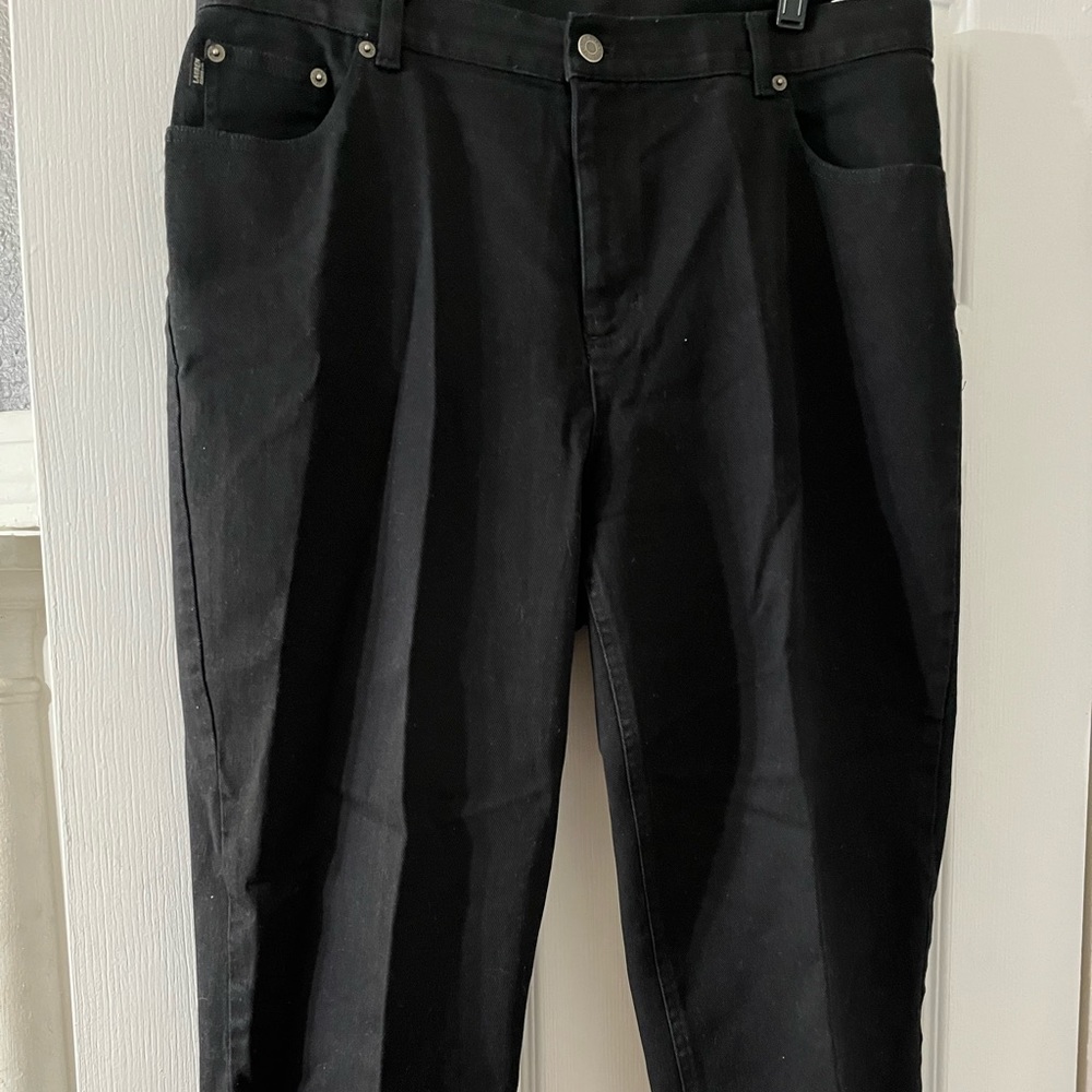 Lauren Jeans Co. Ralph Lauren 14W Women’s Black Jeans Zip Up 5 Pockets